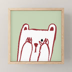 No peeking polar bear Mini Art Print Gallery Image 1