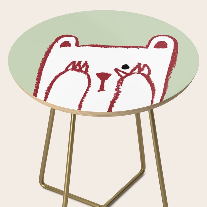 No peeking polar bear Side Table Gallery Image 2