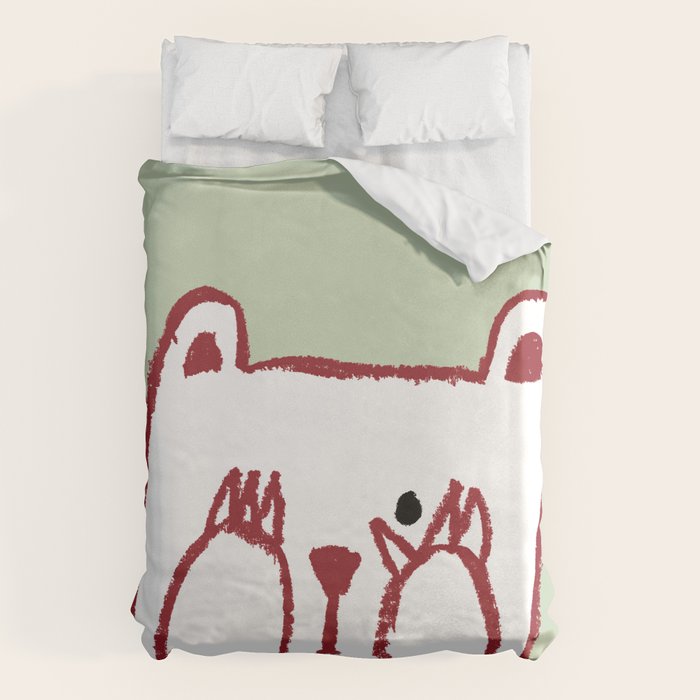 No peeking polar bear Duvet Cover Gallery Image 6