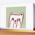 No peeking polar bear Wall Mural Gallery Image 2