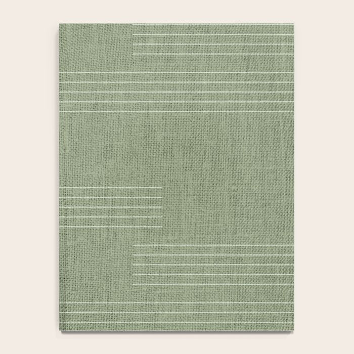 Minimal, Fine Stripe, Pattern, in Green Notebook Gallery Image 4
