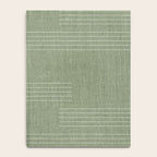 Minimal, Fine Stripe, Pattern, in Green Notebook Gallery Image 4