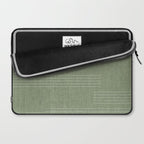 Minimal, Fine Stripe, Pattern, in Green Laptop Sleeve Gallery Image 2