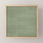 Minimal, Fine Stripe, Pattern, in Green Mini Art Print Gallery Image 1