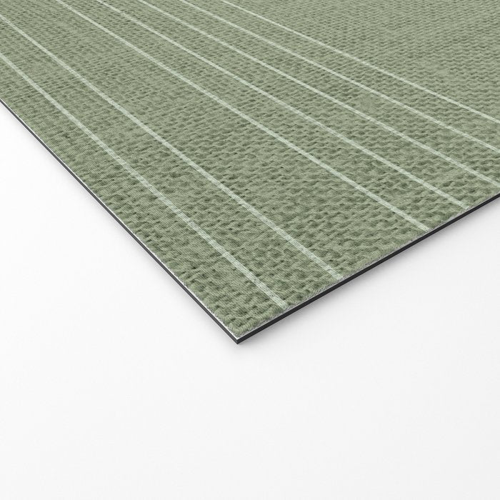 Minimal, Fine Stripe, Pattern, in Green Welcome Mat Gallery Image 2