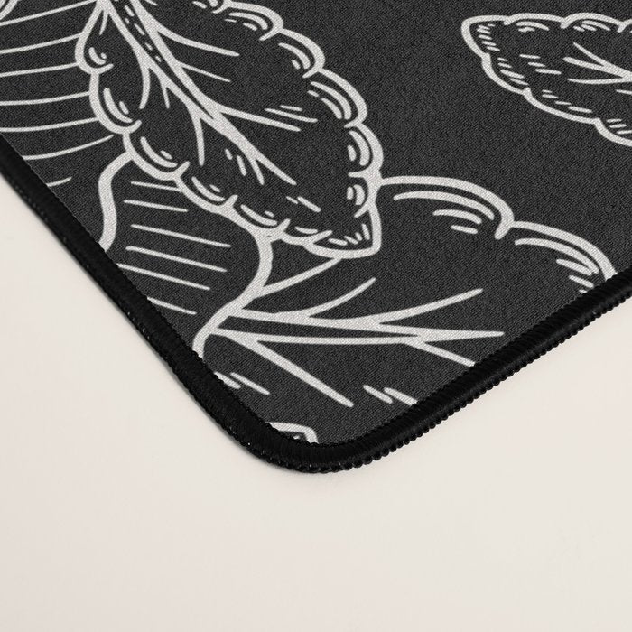 Gothic Rose in Black and White Desk Mat Gallery Image 4
