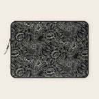 Gothic Rose in Black and White Laptop Sleeve Gallery Image 1