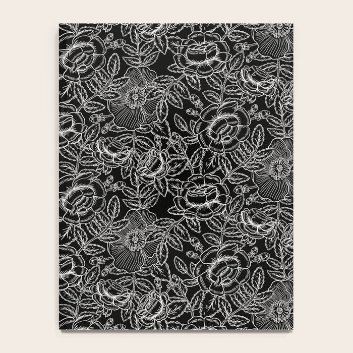 Gothic Rose in Black and White Notebook Gallery Image 4