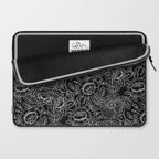 Gothic Rose in Black and White Laptop Sleeve Gallery Image 2