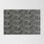 Gothic Rose in Black and White Rug Gallery Image 2