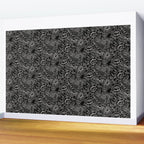 Gothic Rose in Black and White Wall Mural Gallery Image 2