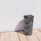 Gothic Rose in Black and White Travel Mug Gallery Image 4