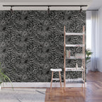 Gothic Rose in Black and White Wall Mural Gallery Image 1