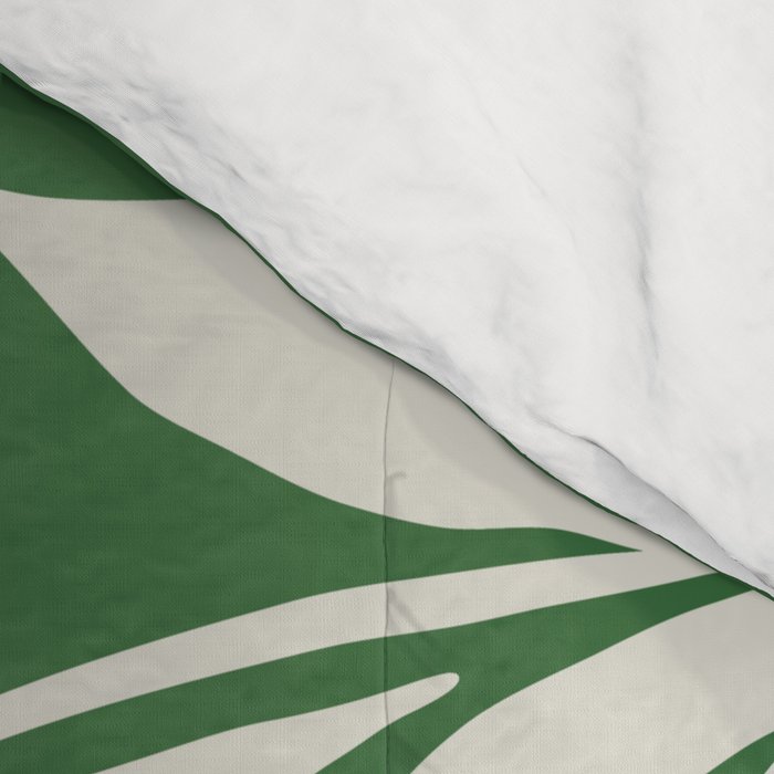 White Camellia & Fern Green Comforter Gallery Image 4