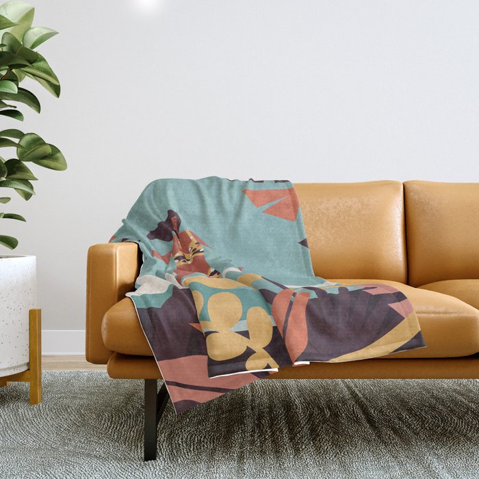 Blue Hawaii Throw Blanket Gallery Image 1