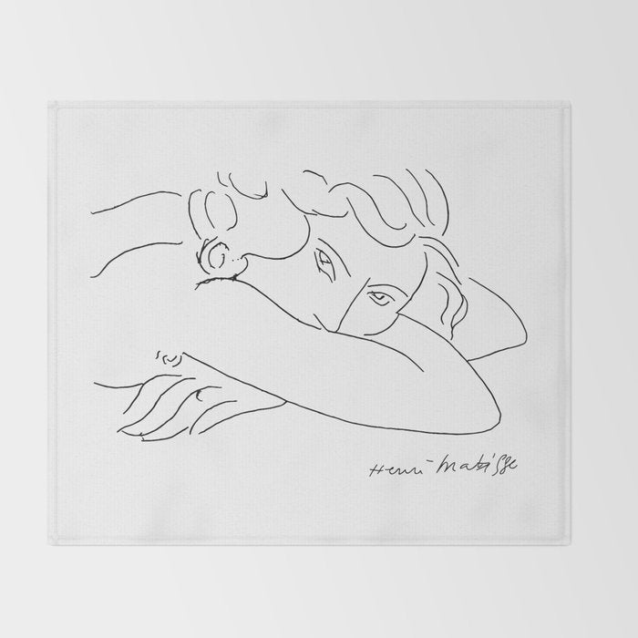 Young Woman With Face Buried In Arms (jeune Femme Le Visage Enfoui Dans Les Bras), Henri Matisse, Ar Throw Blanket Gallery Image 2
