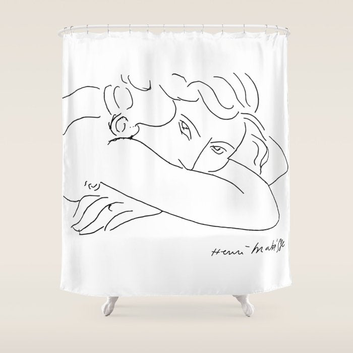Young Woman With Face Buried In Arms (jeune Femme Le Visage Enfoui Dans Les Bras), Henri Matisse, Ar Shower Curtain Gallery Image 1
