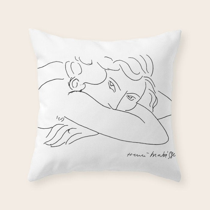 Young Woman With Face Buried In Arms (jeune Femme Le Visage Enfoui Dans Les Bras), Henri Matisse, Ar Throw Pillow Gallery Image 6