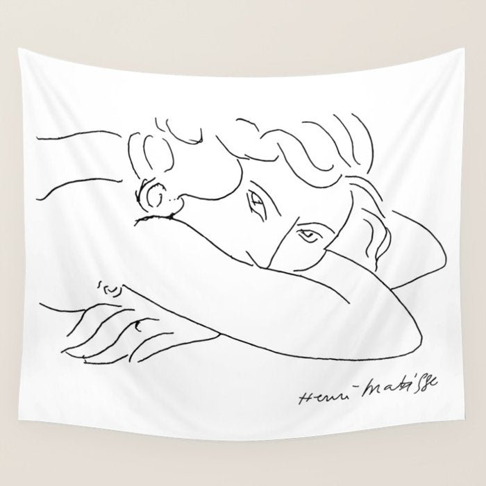 Young Woman With Face Buried In Arms (jeune Femme Le Visage Enfoui Dans Les Bras), Henri Matisse, Ar Wall Tapestry Gallery Image 4