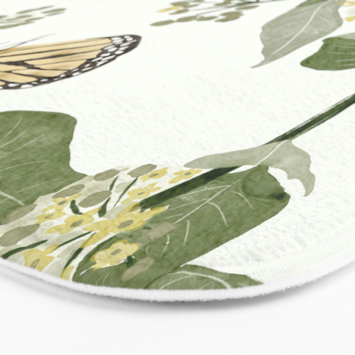 Monarch's Milkweeds Bath Mat Gallery Image 3