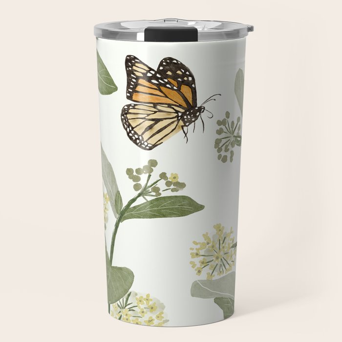 Monarch's Milkweeds Travel Mug Gallery Image 1