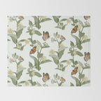 Monarch's Milkweeds Throw Blanket Gallery Image 2