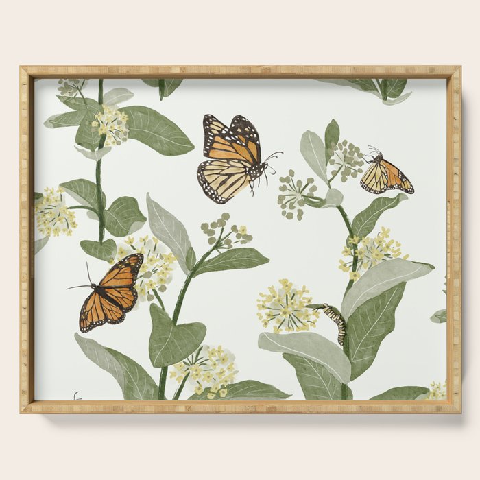 Monarch's Milkweeds Serving Tray Gallery Image 1