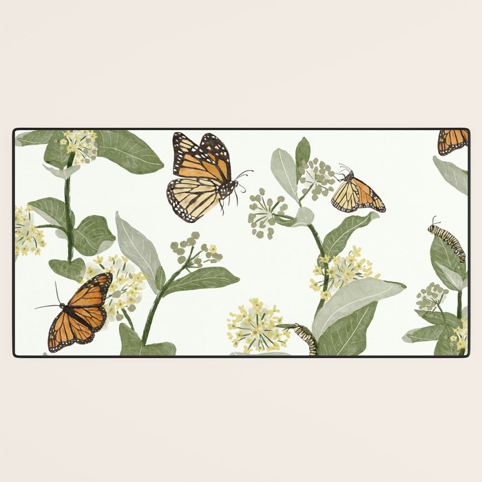 Monarch's Milkweeds Desk Mat Gallery Image 3