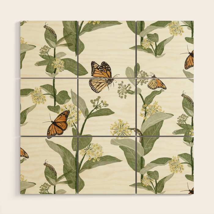 Monarch's Milkweeds Wood Wall Art Gallery Image 1