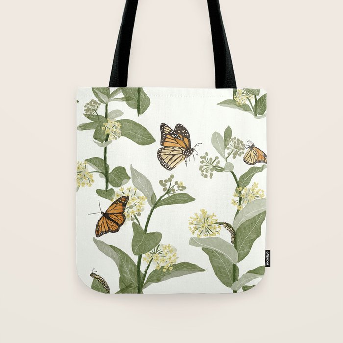 Monarch's Milkweeds Tote Bag Gallery Image 1