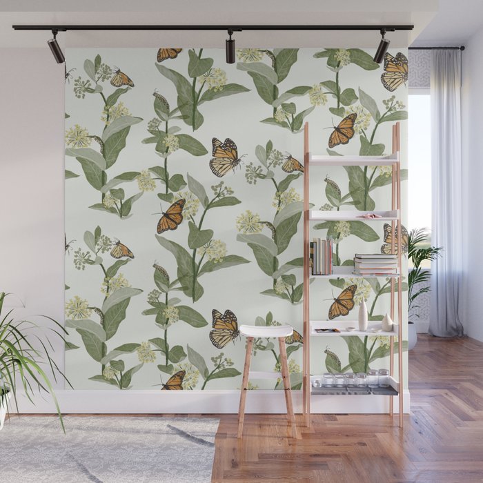 Monarch's Milkweeds Wall Mural Gallery Image 1