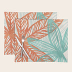 Coral and Aqua Coastal Print Placemat Gallery Image 1