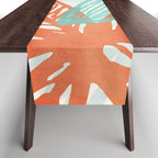 Coral and Aqua Coastal Print Table Runner Gallery Image 1