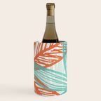 Coral and Aqua Coastal Print Wine Chiller Gallery Image 1