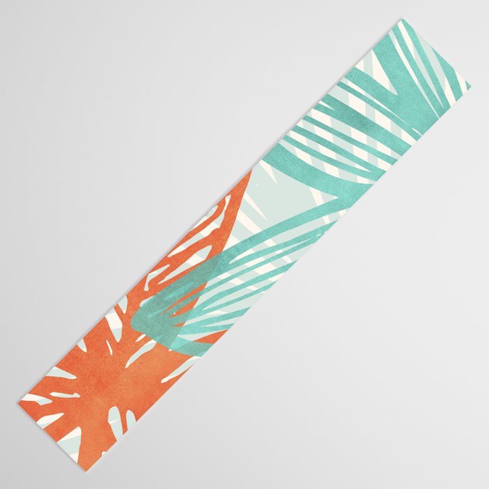 Coral and Aqua Coastal Print Table Runner Gallery Image 3