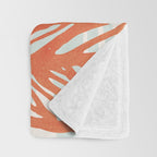Coral and Aqua Coastal Print Throw Blanket Gallery Image 3