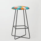 Geometric Checkered Prints Stool Gallery Image 1