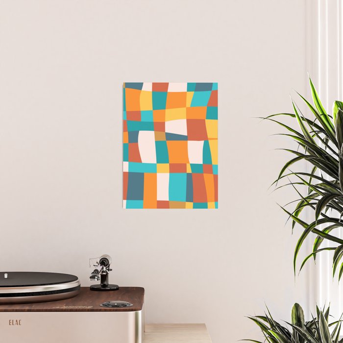 Geometric Checkered Prints Poster Gallery Image 2