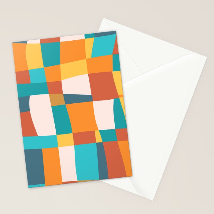 Geometric Checkered Prints Stationery Card Gallery Image 2