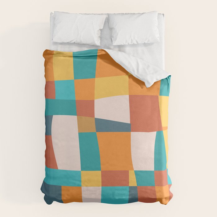 Geometric Checkered Prints Duvet Cover Gallery Image 1