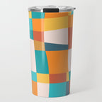 Geometric Checkered Prints Travel Mug Gallery Image 1
