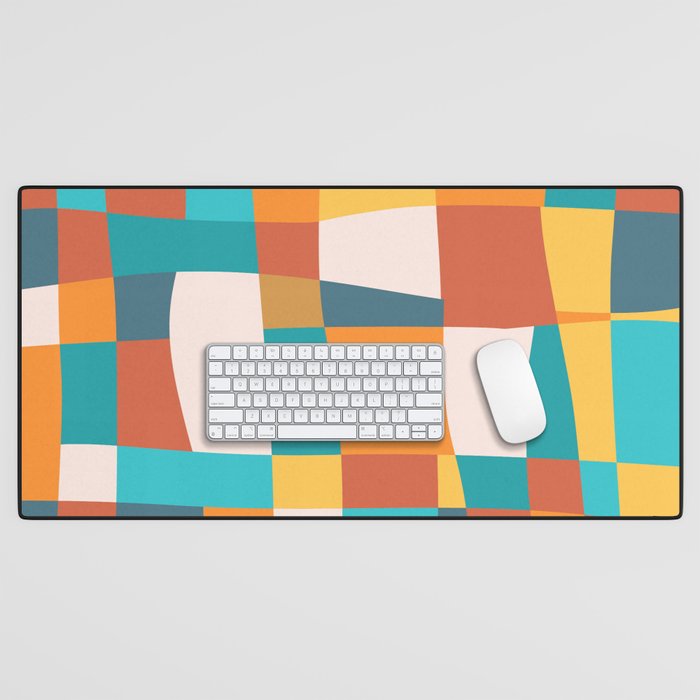 Geometric Checkered Prints Desk Mat Gallery Image 1
