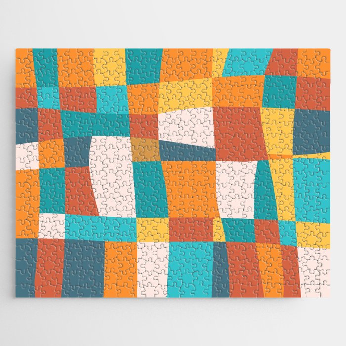 Geometric Checkered Prints Jigsaw Puzzle Gallery Image 1