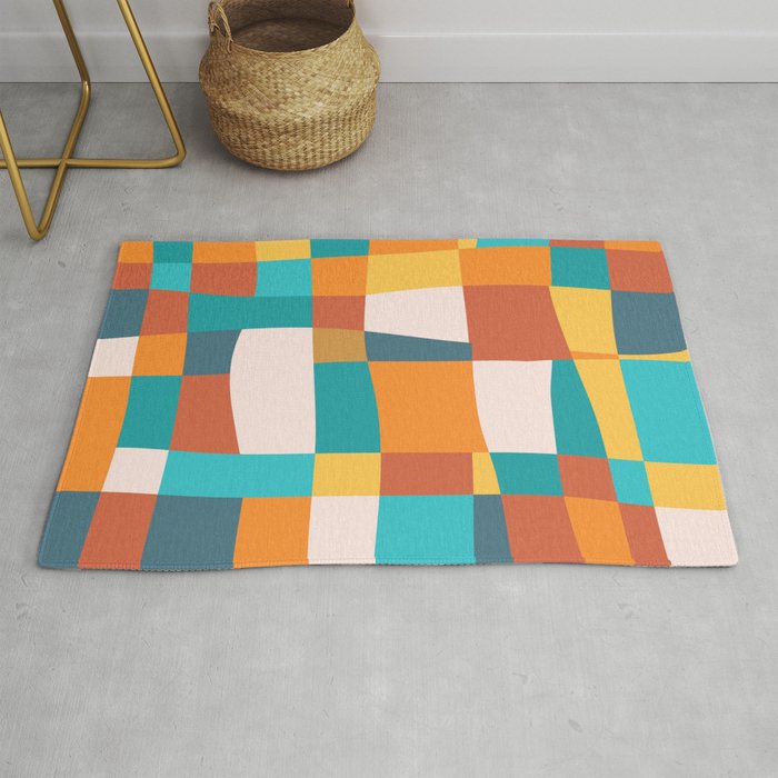 Geometric Checkered Prints Rug Gallery Image 1