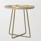Geometric Checkered Prints Side Table Gallery Image 1