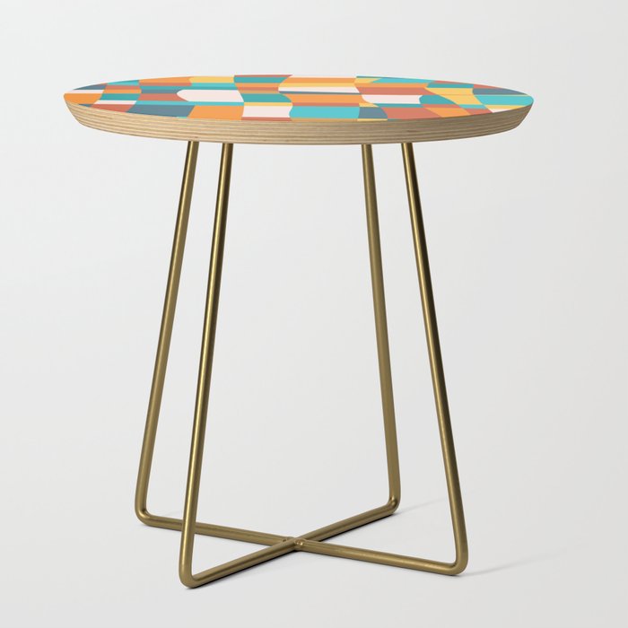 Geometric Checkered Prints Side Table Gallery Image 1