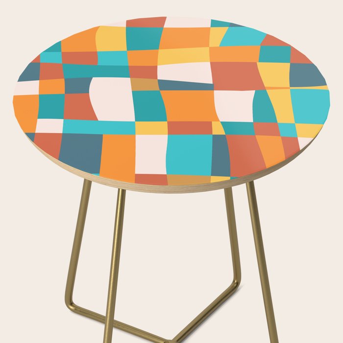 Geometric Checkered Prints Side Table Gallery Image 2