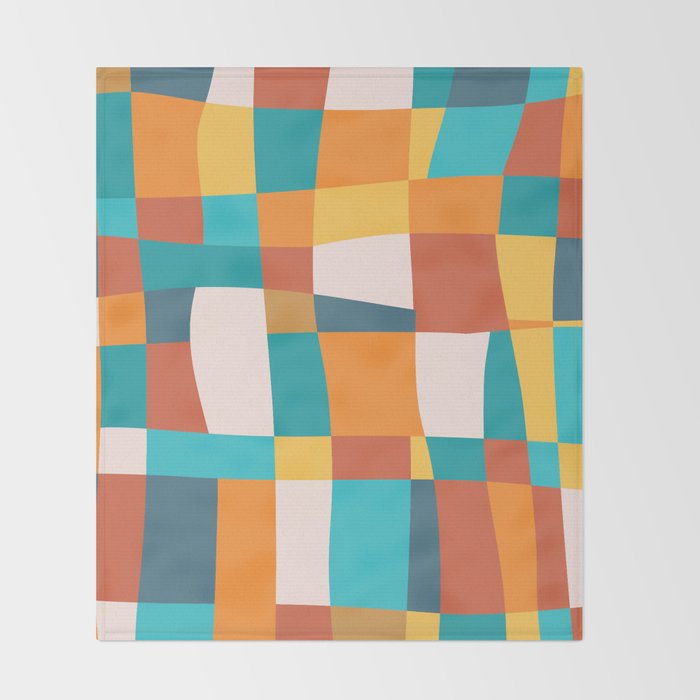 Geometric Checkered Prints Throw Blanket Gallery Image 2