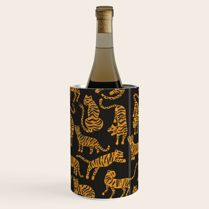 Tiger Collection - Black & Orange Wine Chiller Gallery Image 1