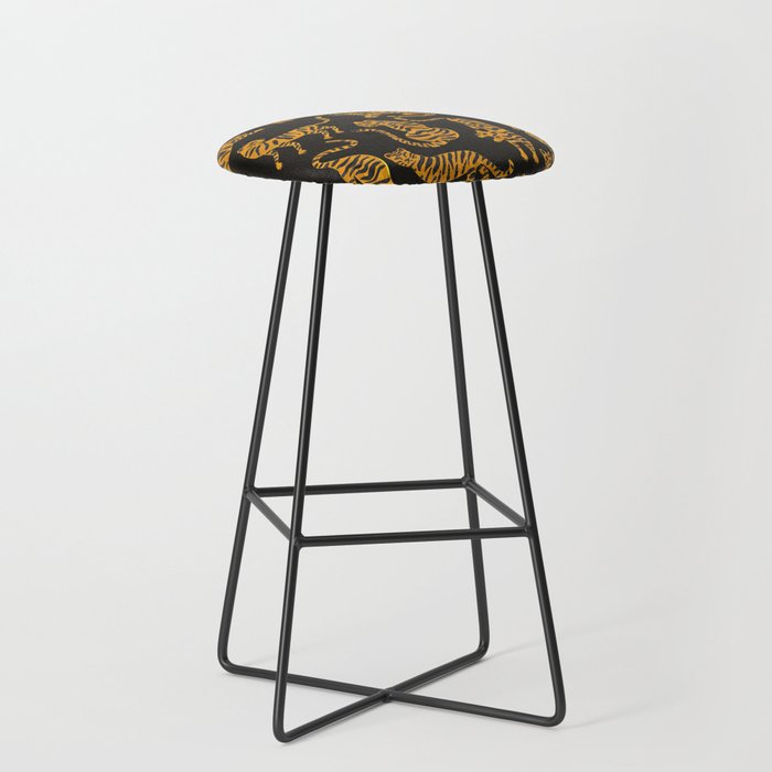 Tiger Collection - Black & Orange Stool Gallery Image 1